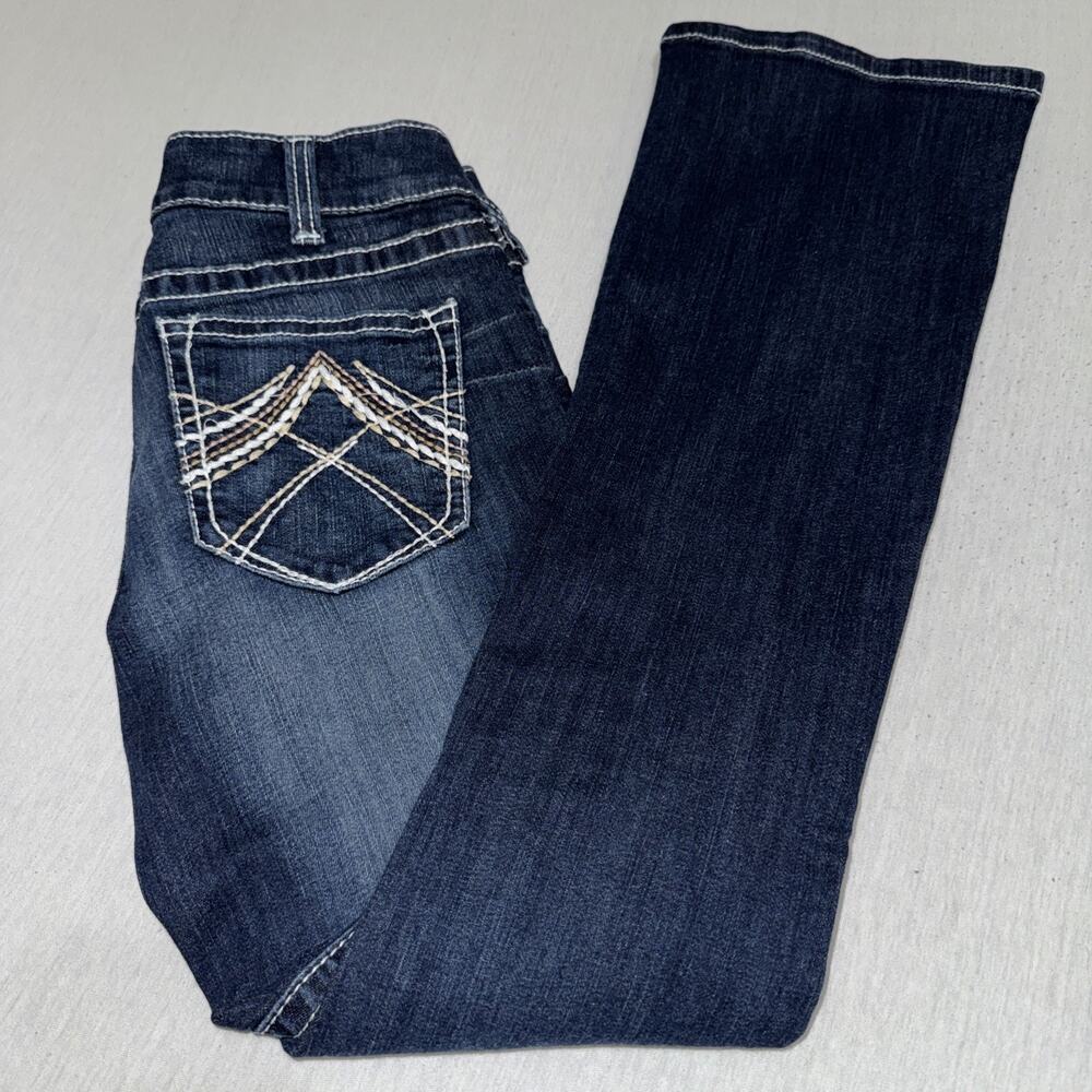 Ariat Real Jeans Women 30R 30x32 Mid Rise Stretch Boot Cut Western Cowgirl EUC